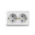 Розетка "Олимп"2ОП с/з белый UNIVersal