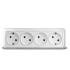Розетка "Олимп"4ОП с/з белый UNIVersal