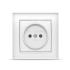 Розетка "Бриллиант"1СП б/з белый UNIVersal