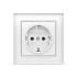 Розетка "Бриллиант"1СП с/з белый UNIVersal