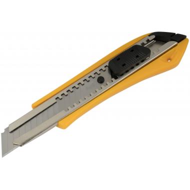 Нож технический 18 мм усиленный пластиковый, лезвие 15 сегментов Фит