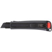 Нож технический 25 мм усил. прорезиненный, 2-х сторонняя автофиксация, доп. вращающийся зажим,ФИТ