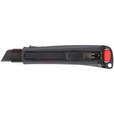 Нож технический 25 мм усил. прорезиненный, 2-х сторонняя автофиксация, доп. вращающийся зажим,ФИТ