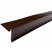 Планка торцевая для мягкой кровли 55х72х2000 мм RAL8017