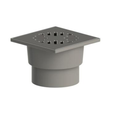 Трап нерег верт/вып сух/затв Дн110 нерж/реш 150х150мм ТП-104.110-150VSMs Татполимер