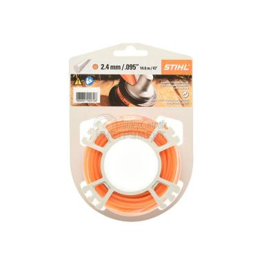 Струна триммерная круглого сечения 2,4 мм х 14 м ораньж. бесшумная STIHL