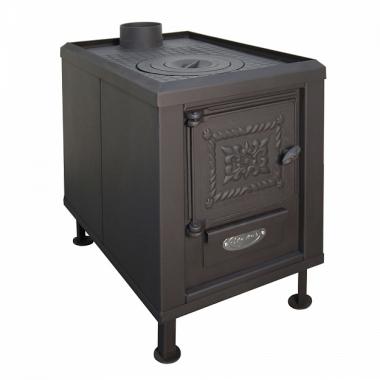 Печь отопительная Stoker "Садовая ПО-150 ЧП" 7кВт, до 150м3, с чугунной варочной поверхностью, d 115