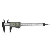 Штангенциркуль 150 мм Электронный, пластиковый усиленный, с глубиномером, кейсПВХ, батарейка, Denzel