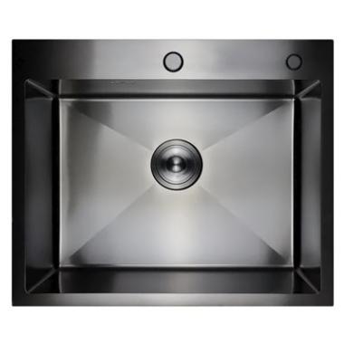 Мойка премиум нерж.сталь 3 мм 600*500 с сифоном Графит серый Golden Fox