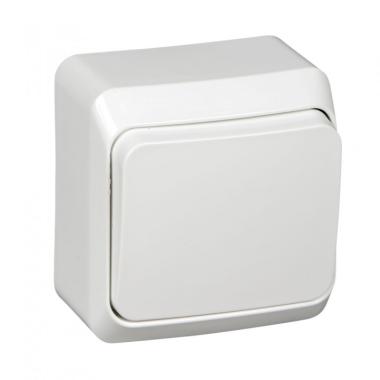 Выключатель (переключатель)"Этюд" 1ОП белый проходной