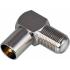 Переход гнездо F-штекер нр. TV угловой
