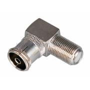 Переход гнездо F-штекер вн. TV угловой