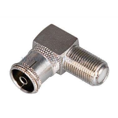 Переход гнездо F-штекер вн. TV угловой