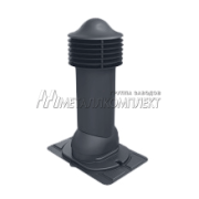 Выход вентиляции Viotto d-110 h-550, утепленная, для металлочерепицы "Монтеррей" (графитовый-серый (RAL 7024))
