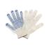 Перчатки трикотажные 4 нити с ПВХ 10 класс 42-44гр БЕЛЫЕ 10пар/уп, 250пар/мешок