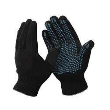 Перчатки трикотажные 6 нити с ПВХ 7,5 класс 74-76гр 10пар/уп, 250пар/мешок