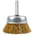 Корщетка-чашка, со штифтом, стальная латунированная волнистая проволока 50 мм ФИТ