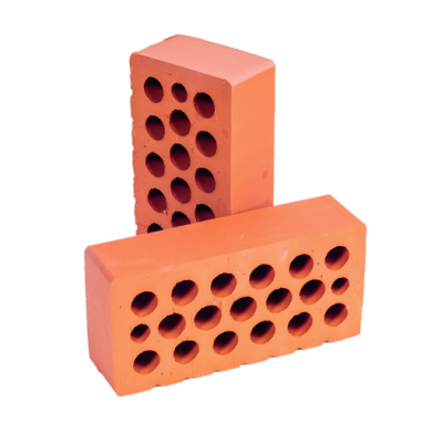 Кирпич рядовой одиннарный пустотелый Красный (Меакир),(348/801 кг/поддон) 250/120/65мм