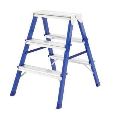 Стремянка двусторонняя 3 ступени, стальная,(h=0.71m) Россия, Сибртех