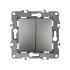 Выключатель"ЭРА" серия 12, 2СП Графит под рамку