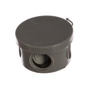 Коробка распаячная 65х40мм ОП крышка 4вх. IP54 темное дерево Урал-Пак