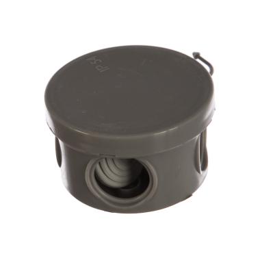 Коробка распаячная 65х40мм ОП крышка 4вх. IP54 темное дерево Урал-Пак