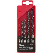 Набор сверл по дереву, пластиковый бокс, 5 шт.(4-5-6-8-10 мм)