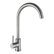 Смеситель д/кухни шар. с высоким изливом, Булат 511514,нерж.сталь, Антей