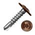 Саморез с прессшайбой, сверло, D 4,2 мм 16 мм шоколад (RAL 8017), (100 шт/уп)