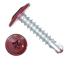 Саморез с прессшайбой, сверло, D 4,2 мм 19 мм красное вино (RAL 3005), (50 шт/уп)
