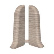 Торцевая заглушка для плинтуса, левая, 215, Дуб Снежный, Идеал, Комфорт