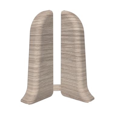 Торцевая заглушка для плинтуса, правая , 215, Дуб Снежный, Идеал, Комфорт