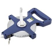 Рулетка землемерная, синий открытый корпус, фибергласовая лента 30 м ФИТ