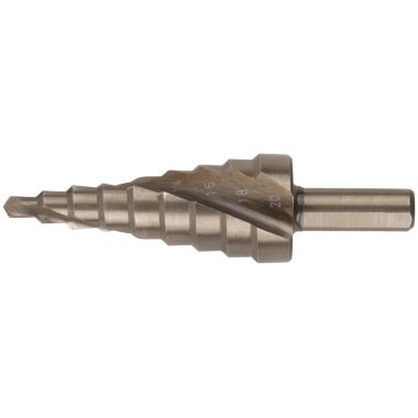 Сверло ступенчатое 6-8-10-12-14-16-18-20-22-24-26-28-30 мм, кобальт 5%, 3-гранный хвостовик, FIT