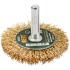 Корщетка-колесо, со штифтом, стальная латунированная волнистая проволока 60 мм ФИТ
