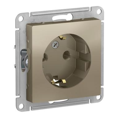 Розетка "Atlasdesign" 1СП с/з Шампань под рамку Schneider Electric