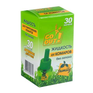 Жидкость от комаров Go Out 30ночей 30мл без запаха
