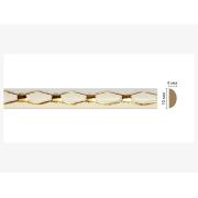 Багет на клеевой основе Stella Лестер Белый Золото 2400х10х4мм (30шт.упак)