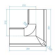 Угол желоба внешний 90° 125*90мм  Красное вино (RAL 3005) OSNO