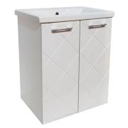 Подстолье Куба 600 (2 дверь) белый, под ум.Quadro 60 Gota Rocio