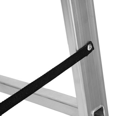 Лестница, 2х13 ступеней двухсекционная алюминиевая 3,64м (max h=6,55м), до 150 кг Сибртех