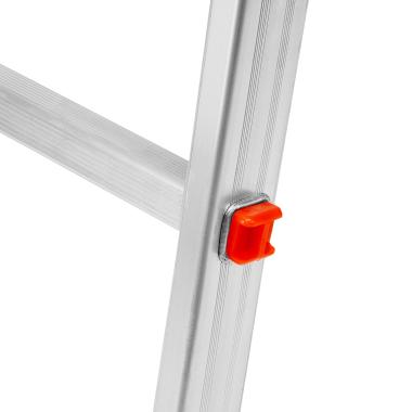 Лестница, 2х13 ступеней двухсекционная алюминиевая 3,64м (max h=6,55м), до 150 кг Сибртех