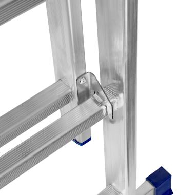 Лестница, 2х13 ступеней двухсекционная алюминиевая 3,64м (max h=6,55м), до 150 кг Сибртех