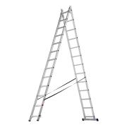 Лестница, 2х13 ступеней двухсекционная алюминиевая 3,64м (max h=6,55м), до 150 кг Сибртех
