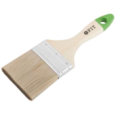 Кисть флейцевая "Микс", смешанная натуральная и искусственная щетина, деревянная ручка 3" (75 мм) ФИТ