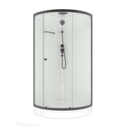 DOMANI-Spa Simple 99 V1.2 Black accents С КРЫШЕЙ, низк поддон, черн стенки, тонир стекла, без электр.