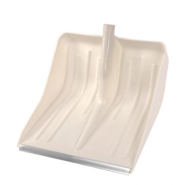 Лопата для уборки снега пластиковая, белая, 420 х 425 мм, без черенка,  тулейка D 32.Россия, Сибртех