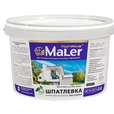 Шпатлевка акрил.фасад 1,5кг РАДУГА /8/