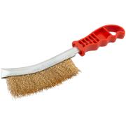 Корщетка с изогнутой пластиковой ручкой, латунированная тип В КУРС