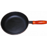 Сковорода чугунная 260/60-1 с деревянной ручкой